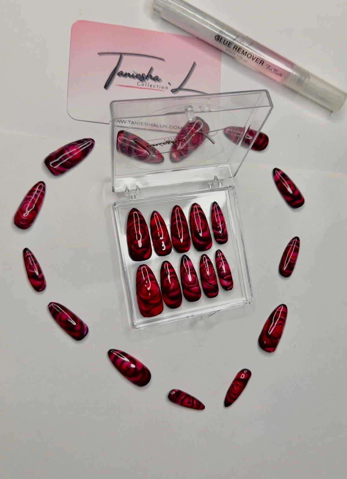 Rose (L-3XL) - press on nails - set of 10